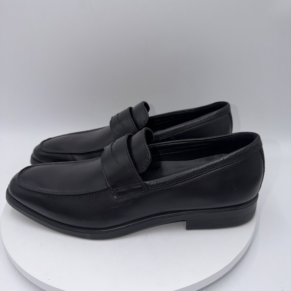 Ecco Men's Melbourne Penny Loafer Black Leather Dress Shoes Size 10 EU 44